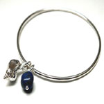 Silver whelk shell bracelet