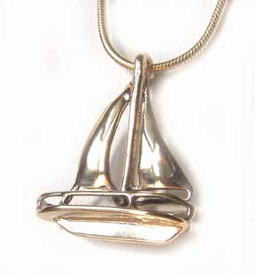 gold sailboat necklace 