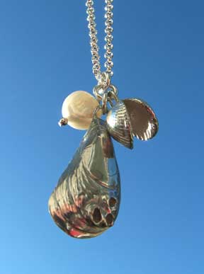silver shell necklace