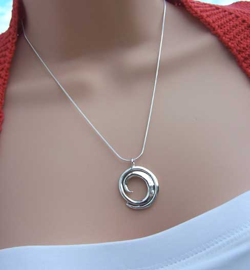 silver surf necklace