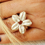 cowrie flower ring